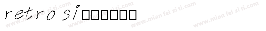 retro si字体转换
